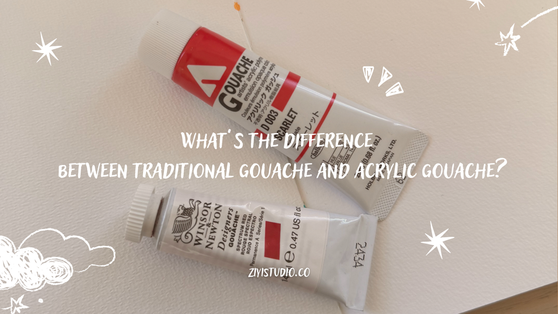 Which one is better for beginners? The difference between Acrylic Gouache and Gouache.