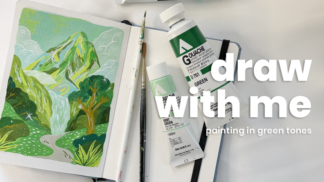 New Video: Painting in Green Tones – Draw With Me