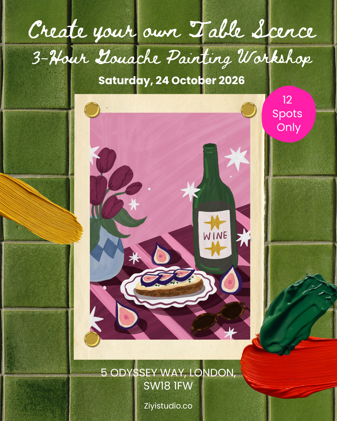 Create Your Own Table Scene - 3-Hour Gouache Painting Workshop (24/10/2026)