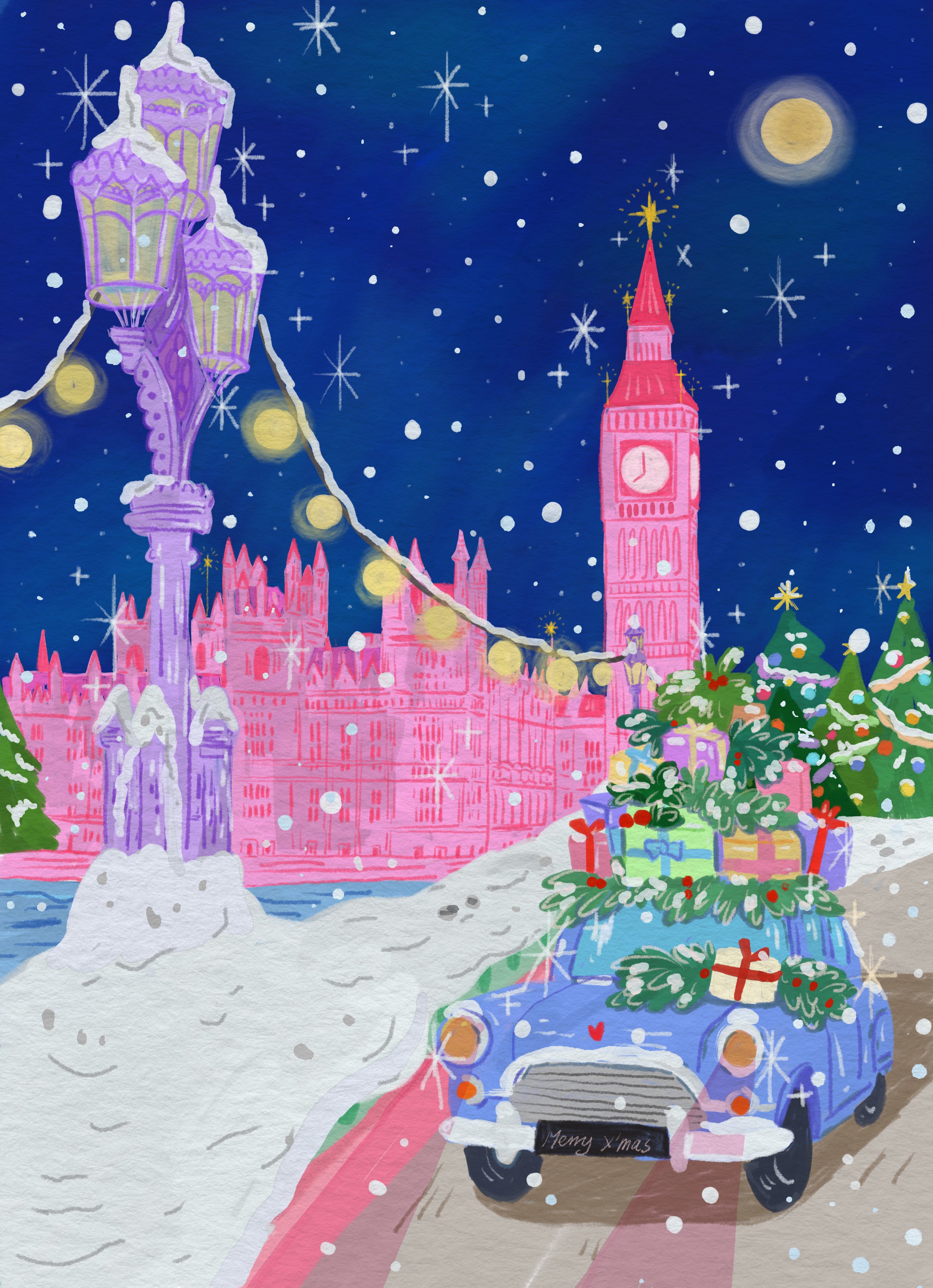 Christmas in London Art Print