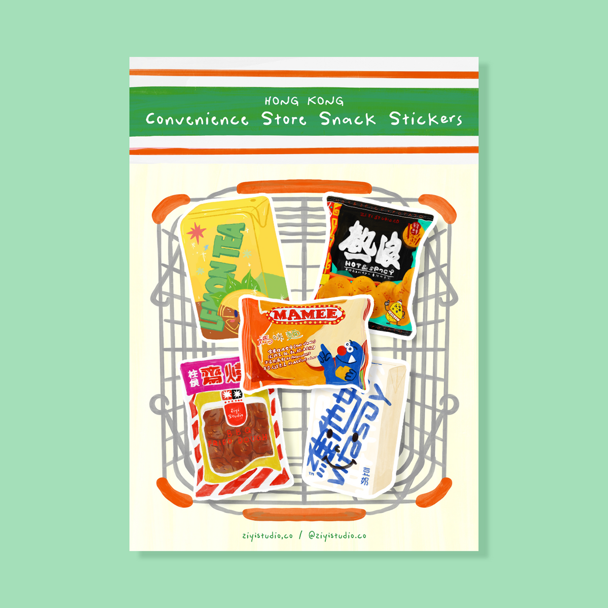 Hong Kong Convenience Store Snack Sticker Pack