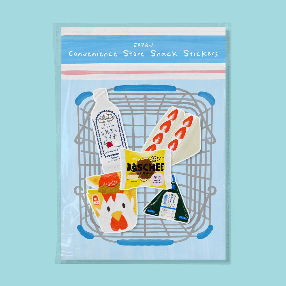 Japan Convenience Store Snack Sticker Pack