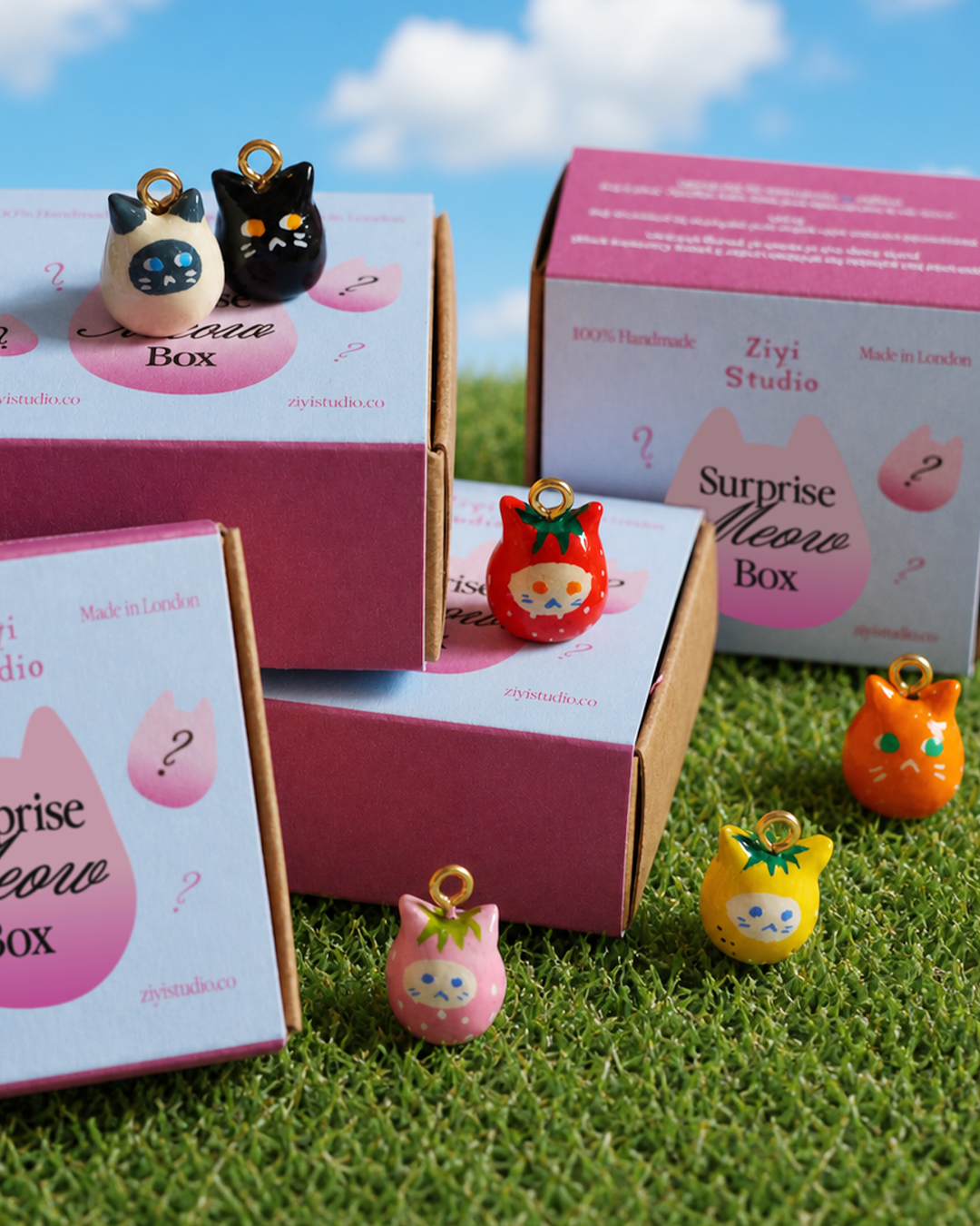 Surprise Meow Box — Handmade Blind Box Cat Charm