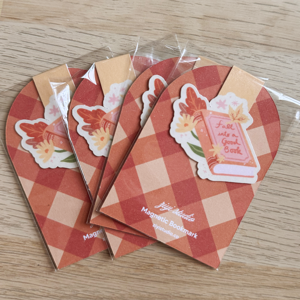 Fall into a Good Book Magnetic Bookmark