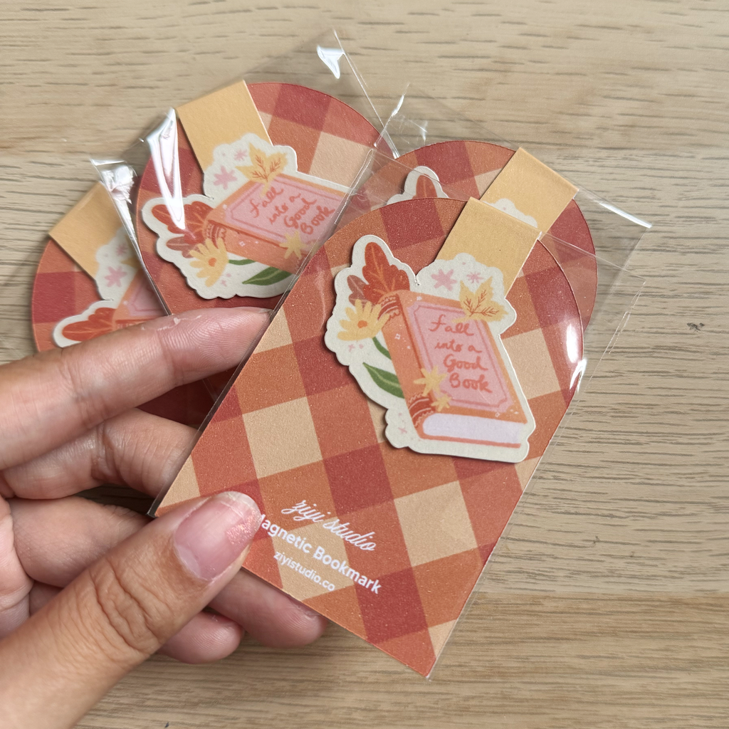 Fall into a Good Book Magnetic Bookmark