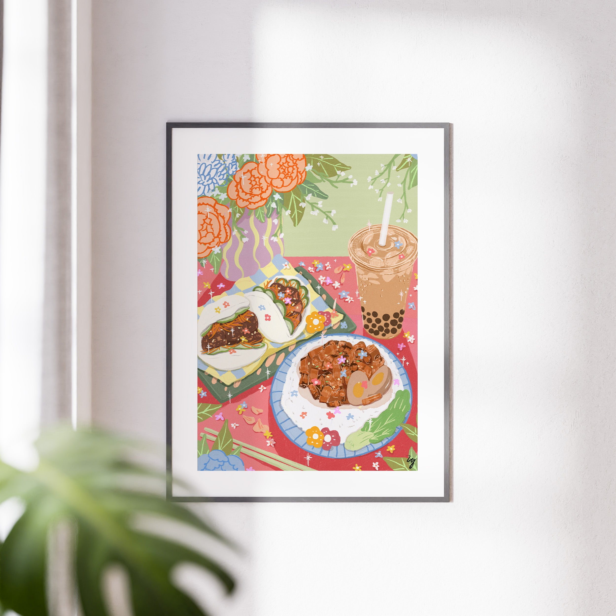 Bao, Braised minced pork rice and bubble tea