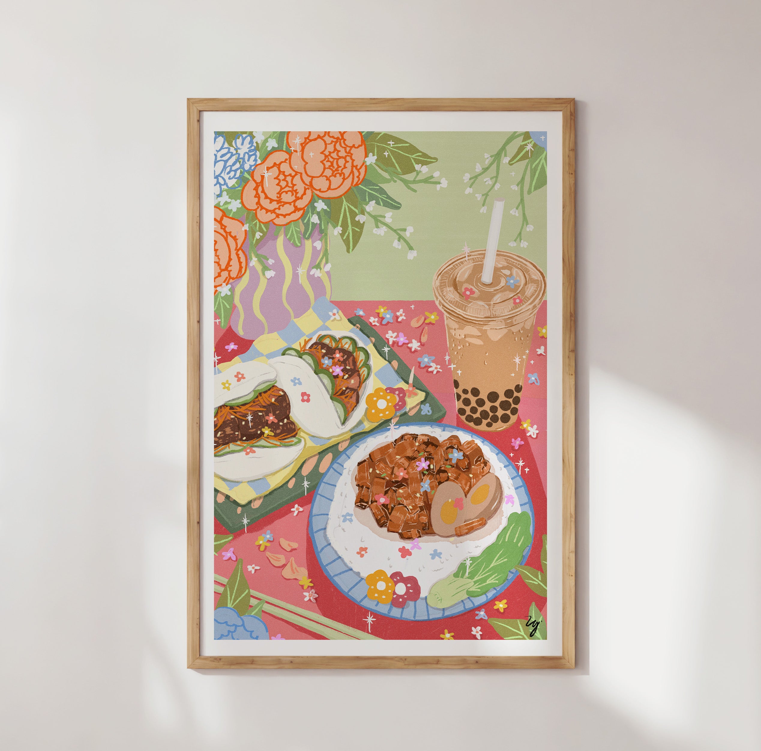 Bao, Braised minced pork rice and bubble tea