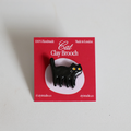 Handmade Cat Clay Brooch