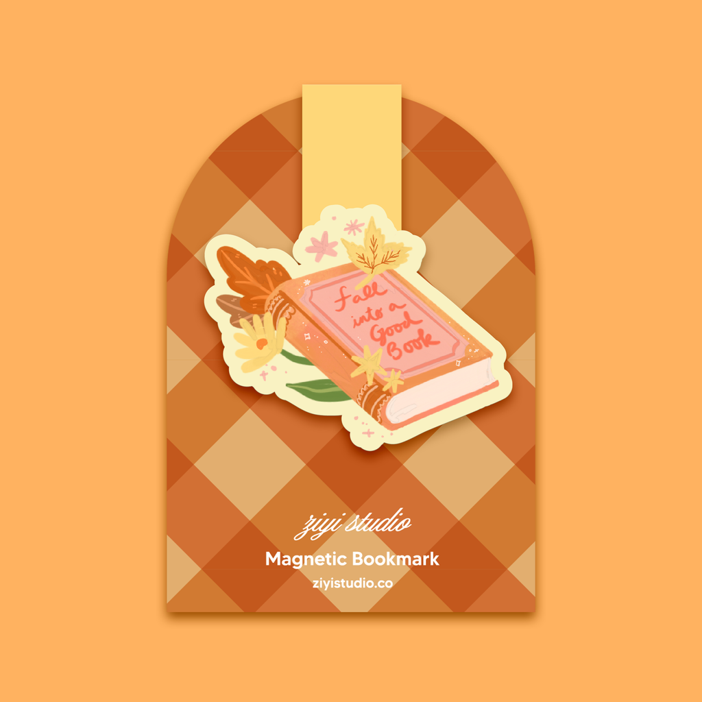 Fall into a Good Book Magnetic Bookmark