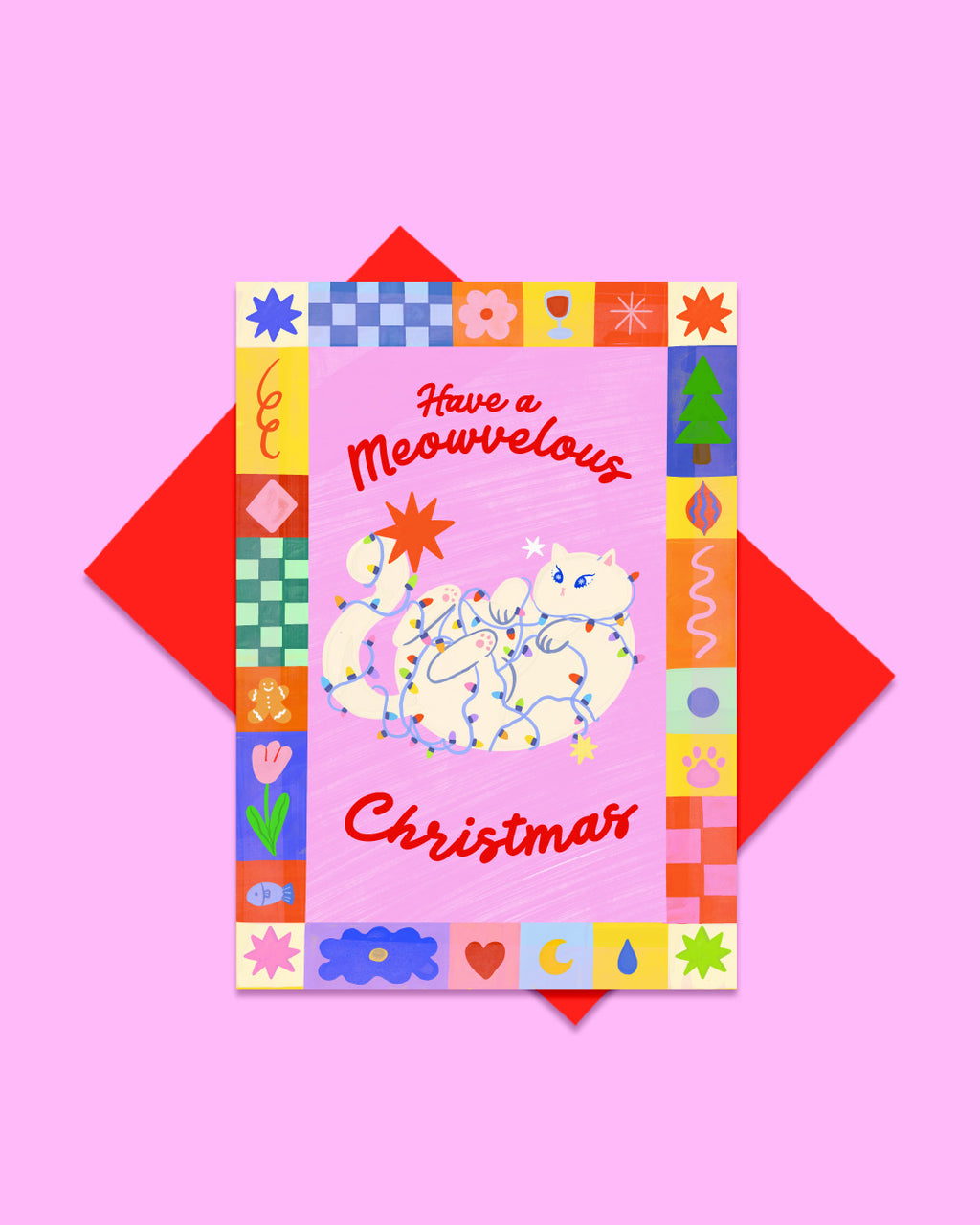 Have A Meowvelous Xmas Cat Greeting Card
