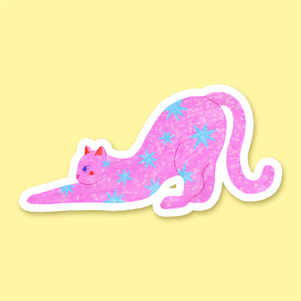 Cute Stretching Cat