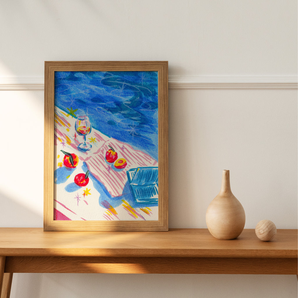 Poolside Picnic Art Print (Limited Edition)