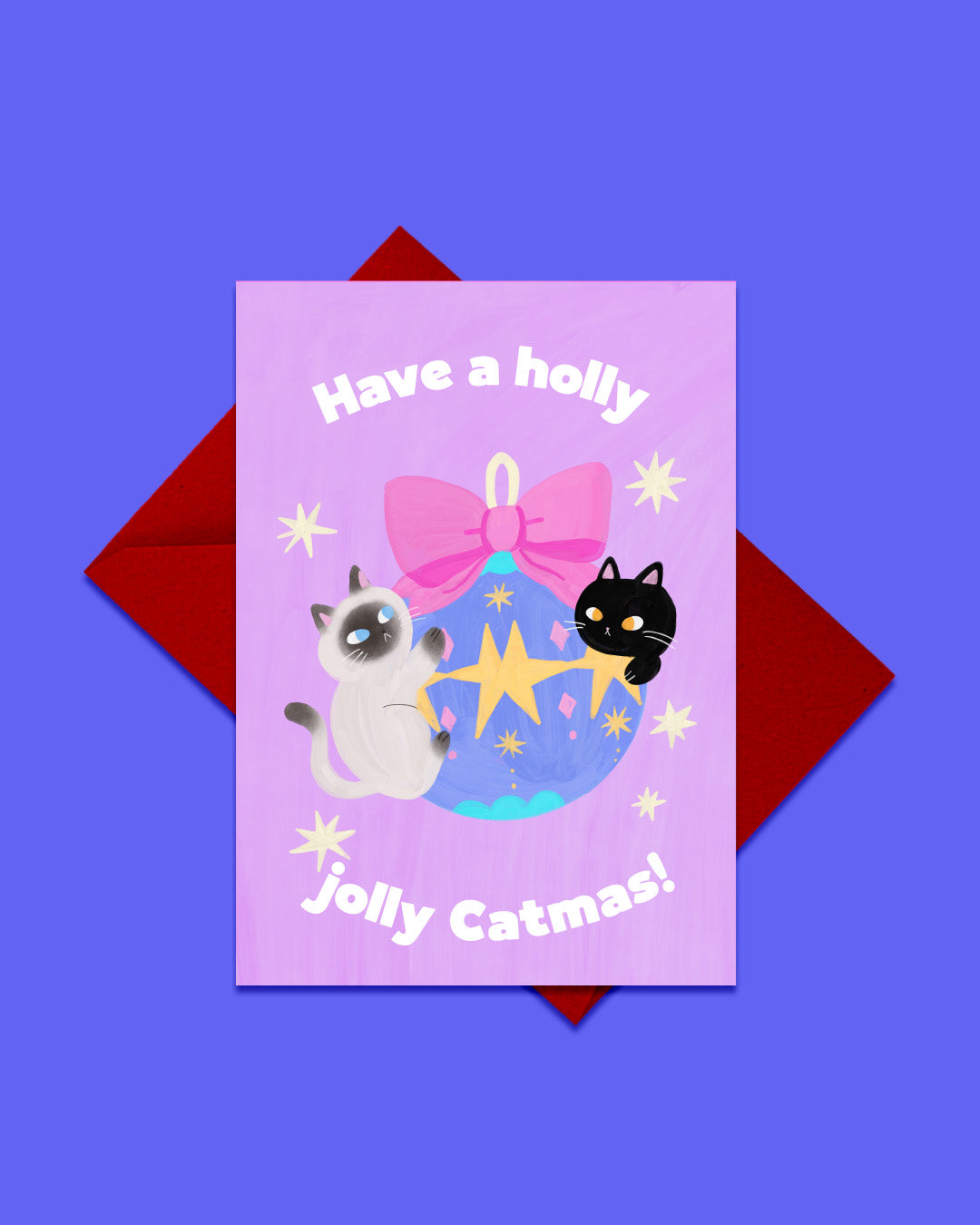 Have a Holly Jolly Catmas” Christmas Card