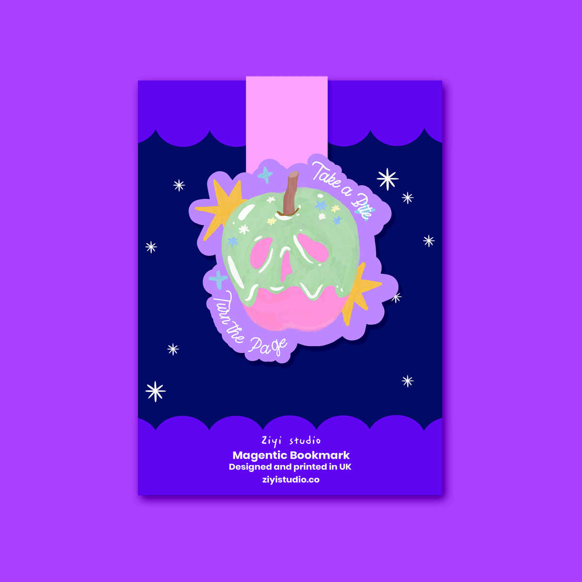 Take a Bite / Turn the Page" Magnetic Bookmark