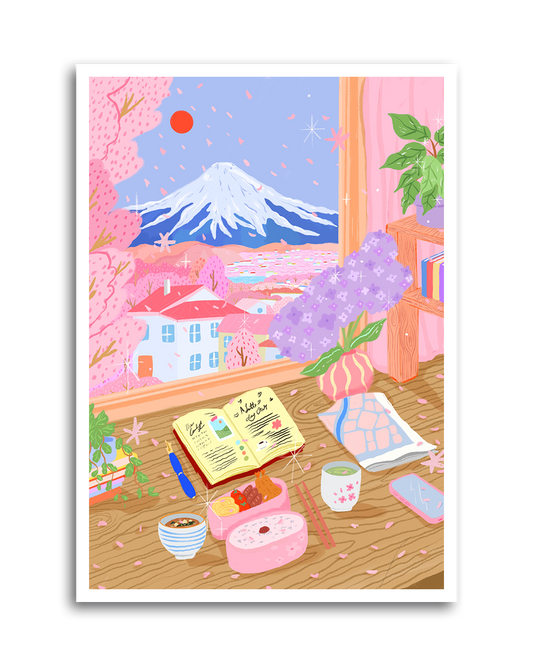 Under Mount Fuji - Spring Travel Art Print