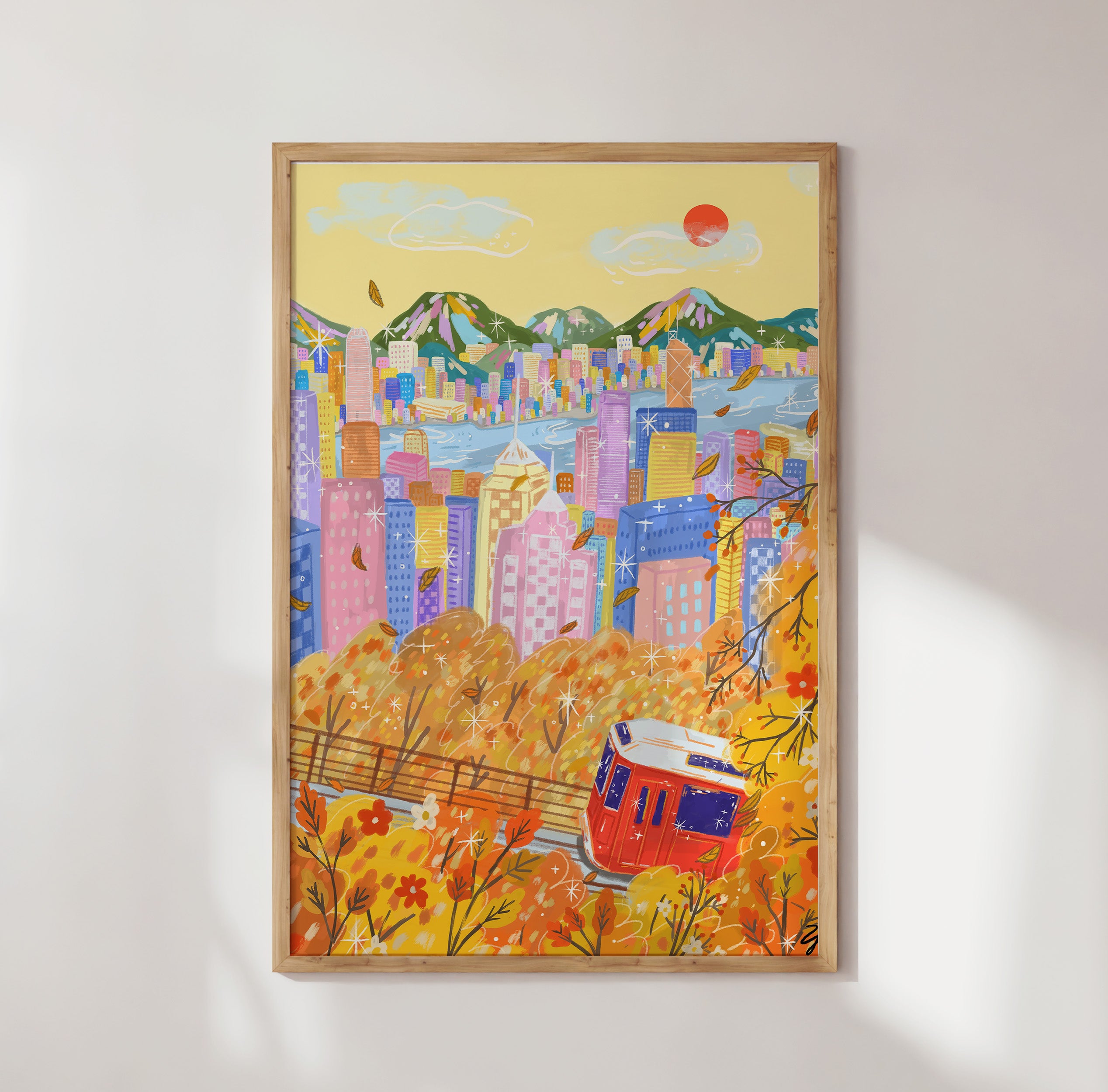 Autumn in the Peak, Hong Kong Art Print