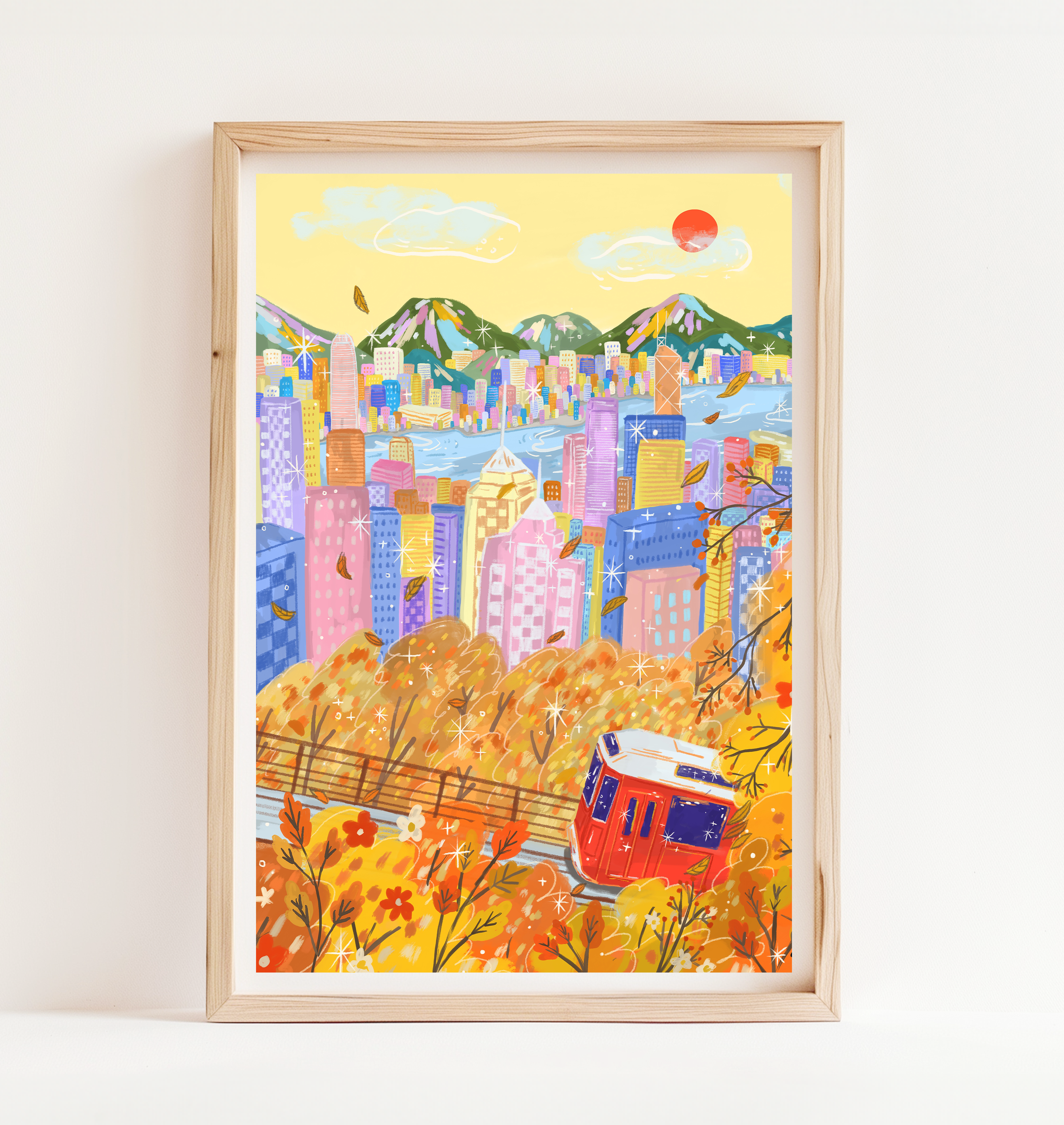 Autumn in the Peak, Hong Kong Art Print