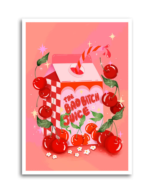 The Bad Bitch Juice – Retro Bold Art Print