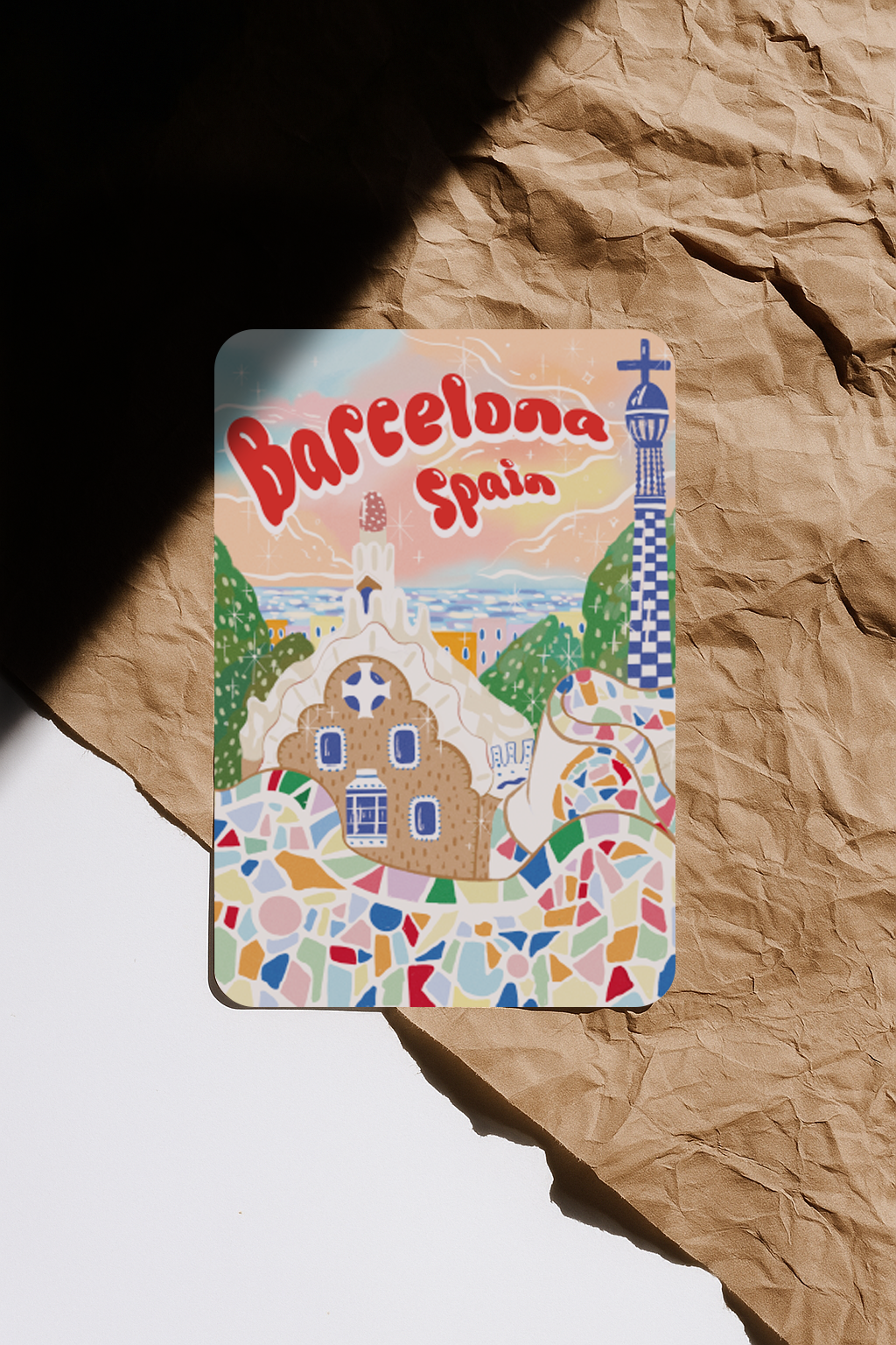 Barcelona Mosaic Dreams Postcard