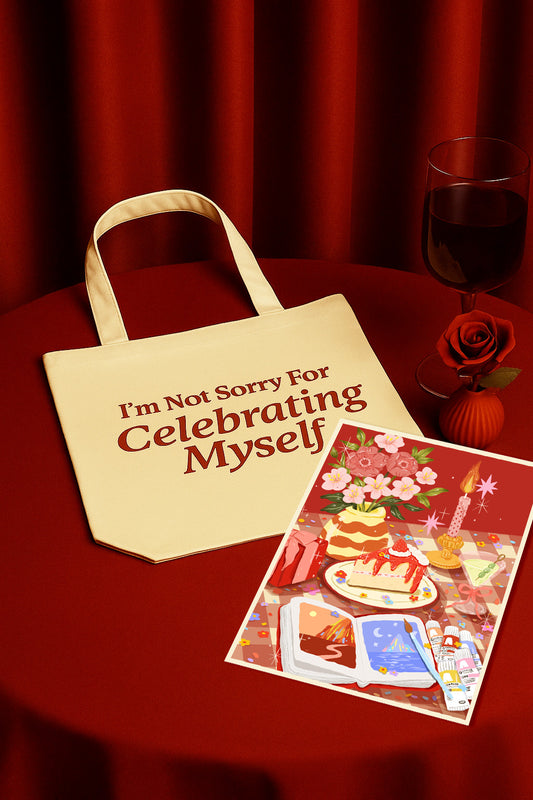 Birthday Art & Tote Bundle – Celebrate Boldly, Gently