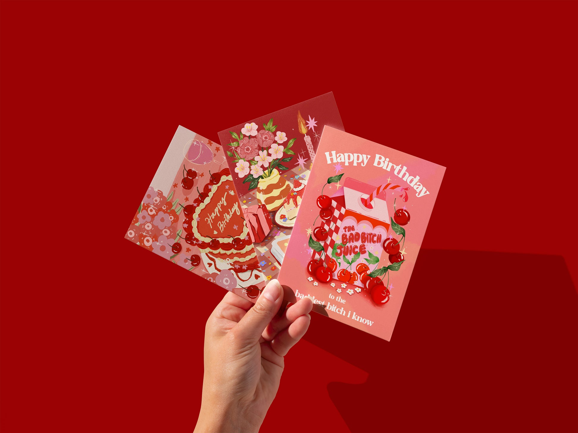 Birthday Greeting Cards – Set of 3