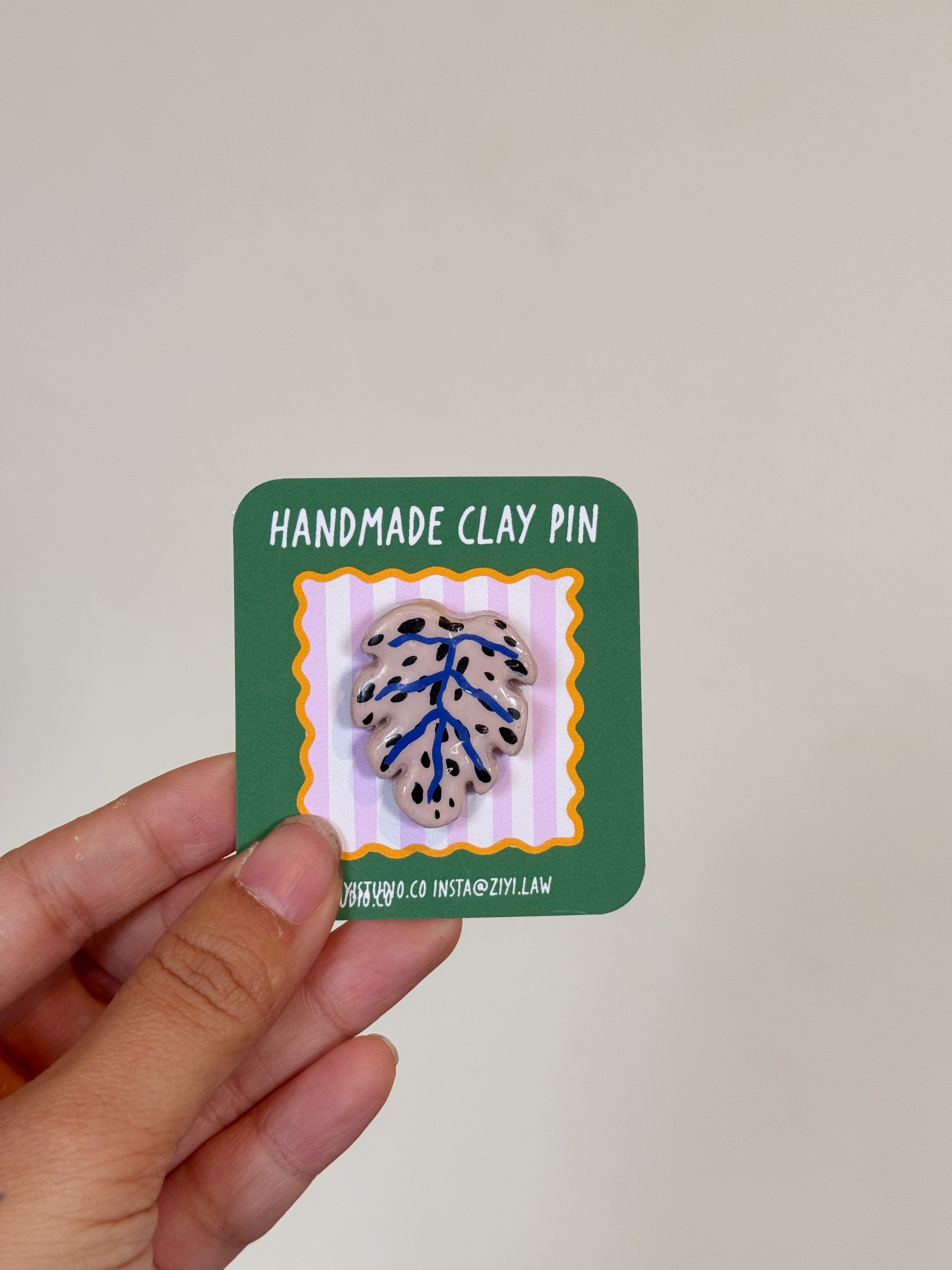 artistic-nude-patterned-foliage-clay-brooch-handmade-accessory