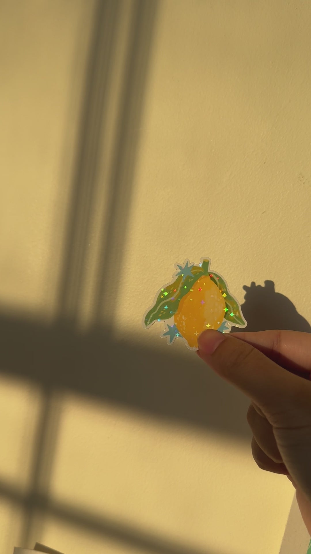 Add a zesty pop to your journal or bottle with Ziyi Studio’s sparkly lemon sticker—glossy, waterproof, and full of charm. Perfect for summer vibes and fruit lovers.