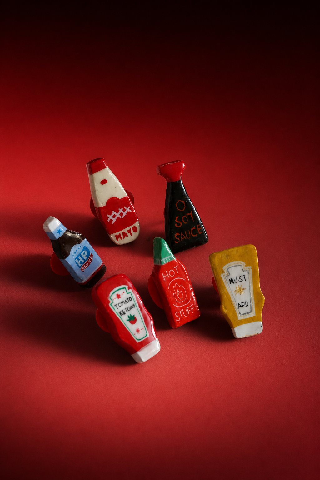 Sauce Bottle Clay Brooch