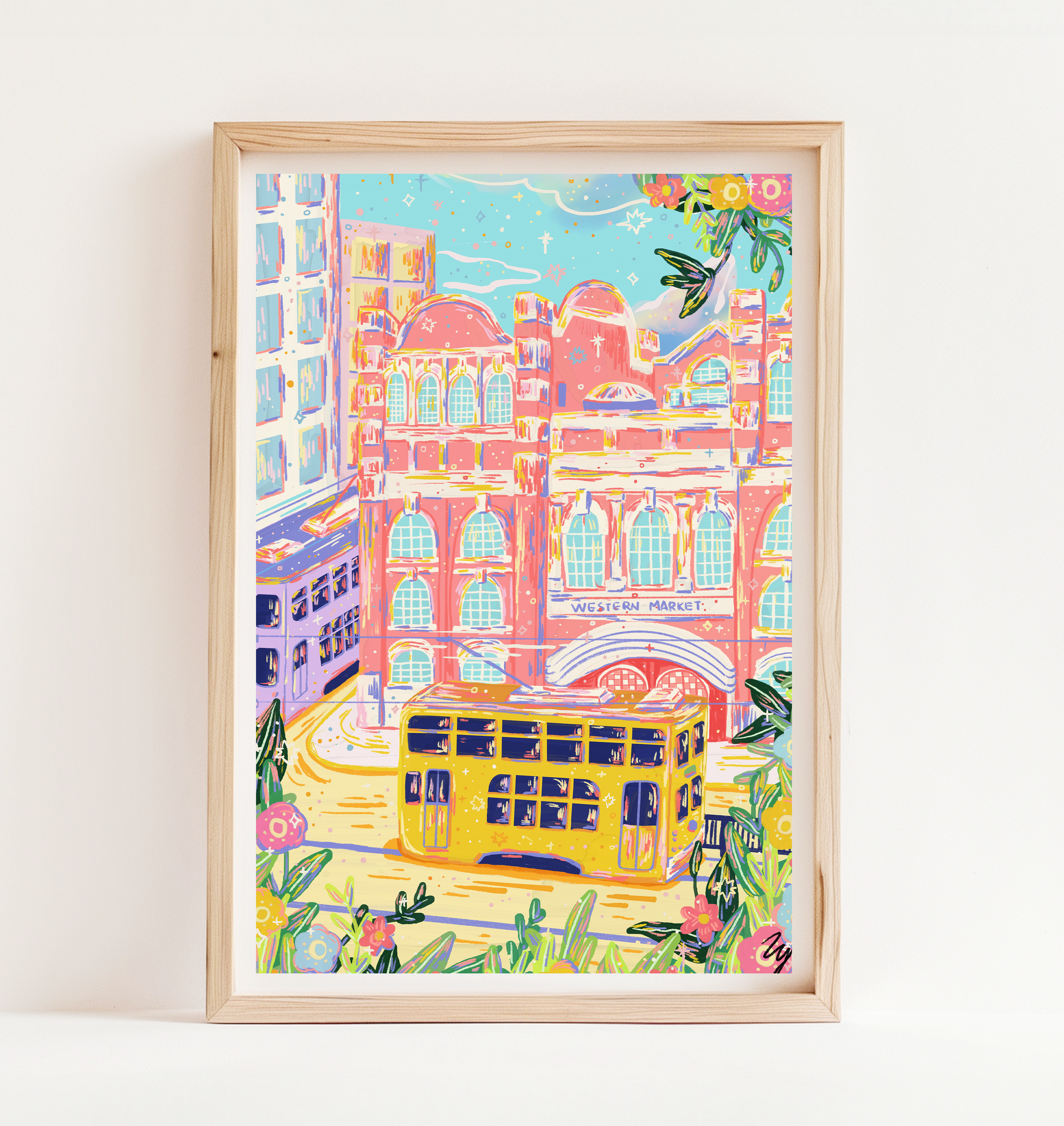 Western Market, Hong Kong - Nostalgic Cityscape Art Print