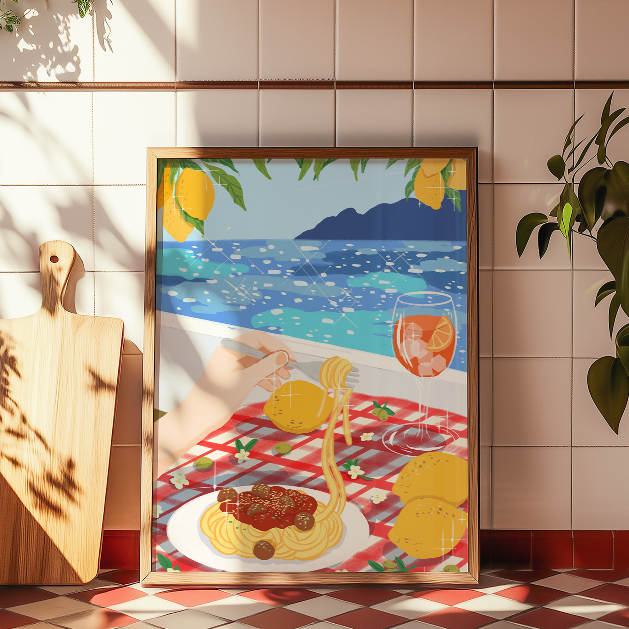 When Life Gives You Lemons… Add Pasta Art Print