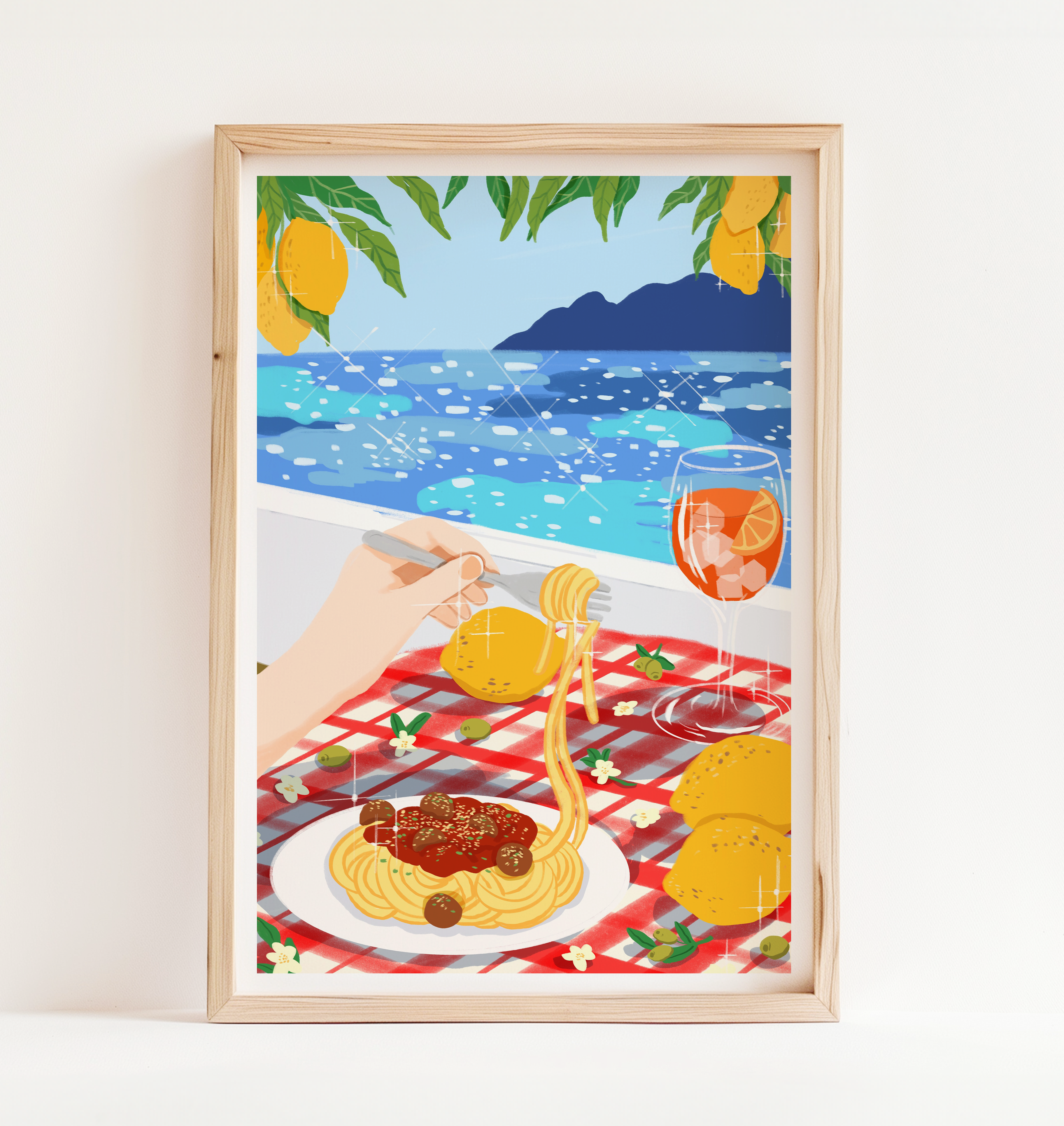 When Life Gives You Lemons… Add Pasta Art Print