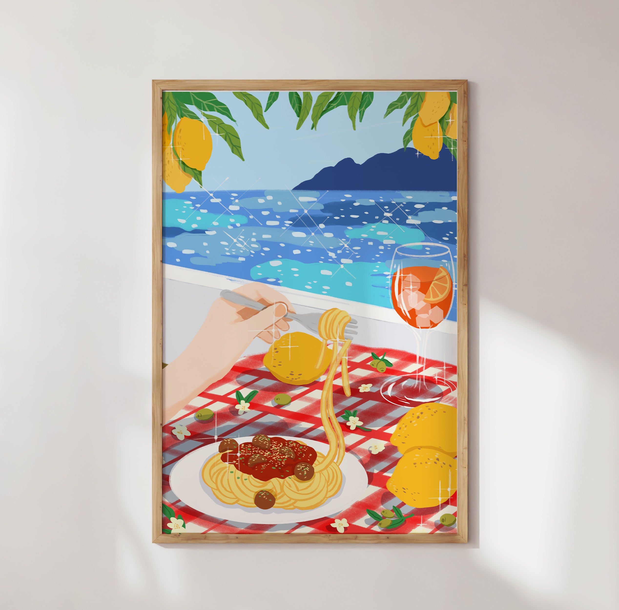 When Life Gives You Lemons… Add Pasta Art Print