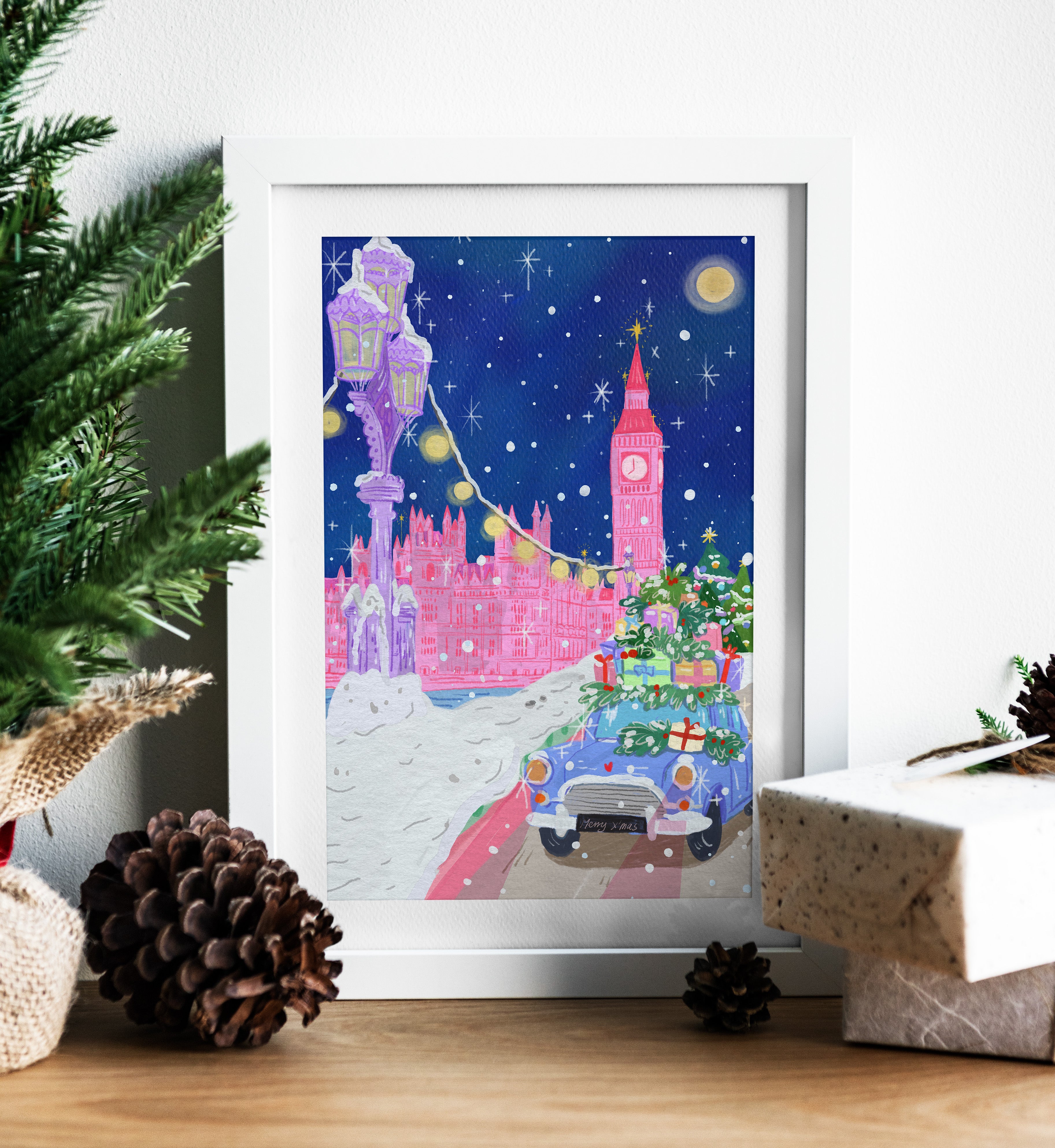 Christmas in London Art Print