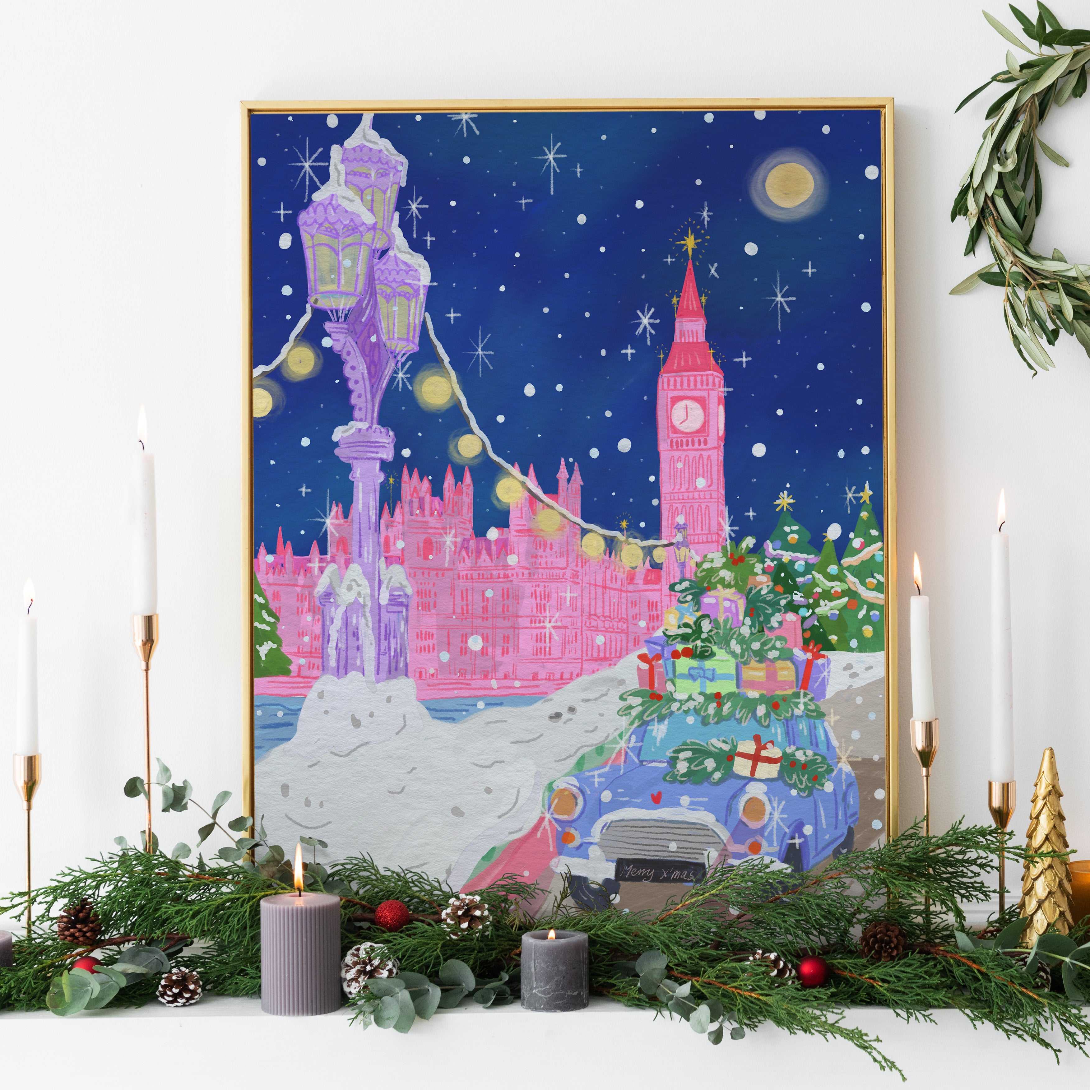 Christmas in London Art Print